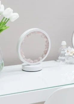 ValueLights Rose Quartz Crystal Wellness Lamp (20.5cm x 10.5cm x 18cm)
