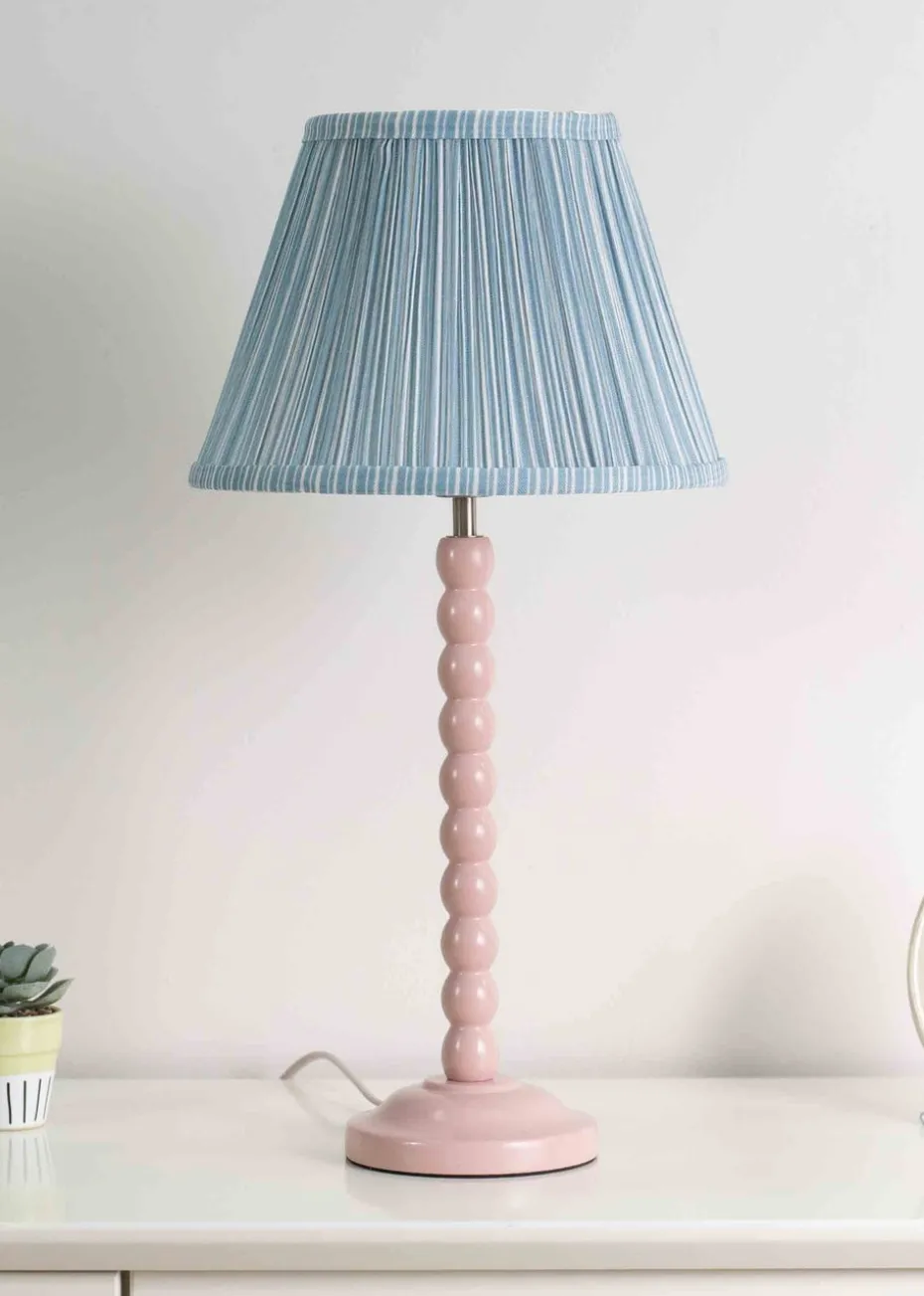 ValueLights Small Laurenne Fabric Blue Tapered Ceiling Pendant Shade (15cm x 27.5cm x 27.5cm)