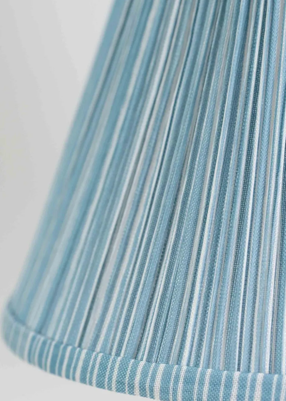 ValueLights Small Laurenne Fabric Blue Tapered Ceiling Pendant Shade (15cm x 27.5cm x 27.5cm)