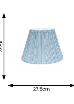 ValueLights Small Laurenne Fabric Blue Tapered Ceiling Pendant Shade (15cm x 27.5cm x 27.5cm)