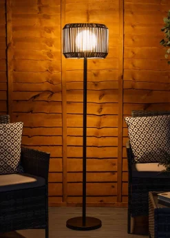 ValueLights Solar Grey Floor Lamp With Integrated LED's (148cm x 33cm x 33cm)