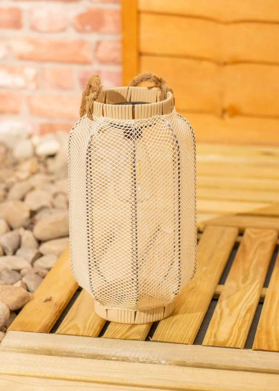ValueLights Solar Mesh Basket Lantern With Integrated LED's (35cm x 20cm x 20cm)