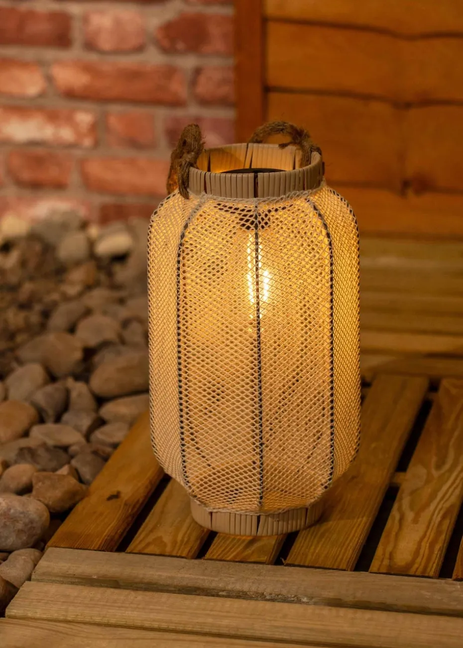 ValueLights Solar Mesh Basket Lantern With Integrated LED's (35cm x 20cm x 20cm)