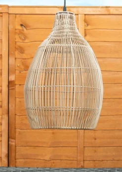 ValueLights Solar Natural Teardrop Outdoor Pendant Light With Integrated LED's (42.5cm x 29.5cm x 29.5cm)