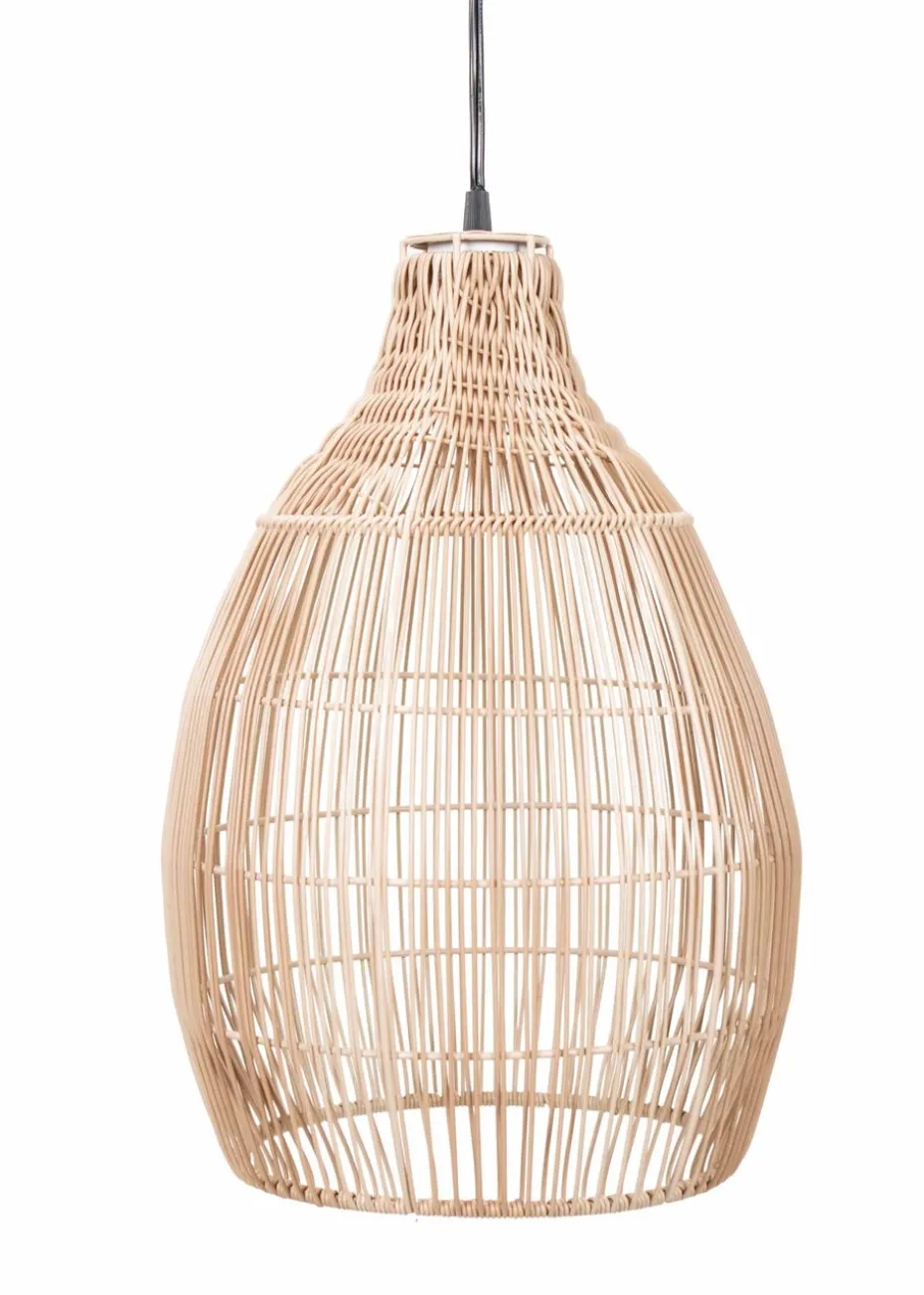 ValueLights Solar Natural Teardrop Outdoor Pendant Light With Integrated LED's (42.5cm x 29.5cm x 29.5cm)