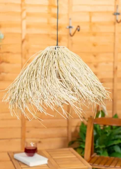 ValueLights Solar Natural Grass Outdoor Pendant Light With Integrated LED's (18cm x 60cm x 60cm)