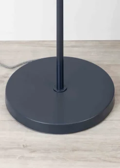 ValueLights Stassi Matte Blue Floor Lamp with Blue Dome Shade