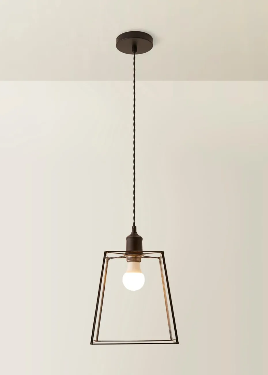 ValueLights Susie Glass Lantern Lamp Shade Matte Single Ceiling Pendant Light