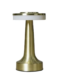 ValueLights Talance Antique Brass LED Rechargeable Dimmable Touch Table Lamp