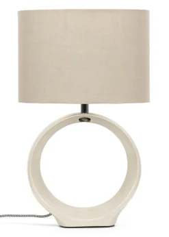 ValueLights Tia Natural Ceramic Table Lamp (41cm x 24.5cm x 15.5cm)