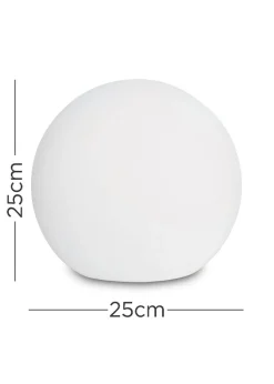 ValueLights Toka IP44 Colour Changing Rechargeable Garden Ball Light with Remote Control (25cm)