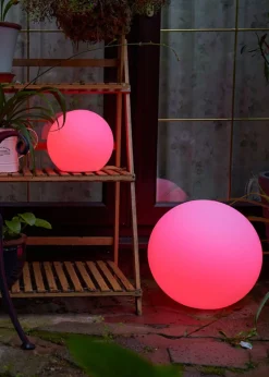 ValueLights Toka IP44 Colour Changing Rechargeable Garden Ball Light with Remote Control (25cm)