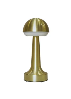 ValueLights Troy Antique Brass LED Rechargeable Dimmable Touch Table Lamp