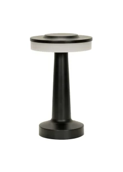 ValueLights Troy Matte Black LED Rechargeable Dimmable Touch Table Lamp