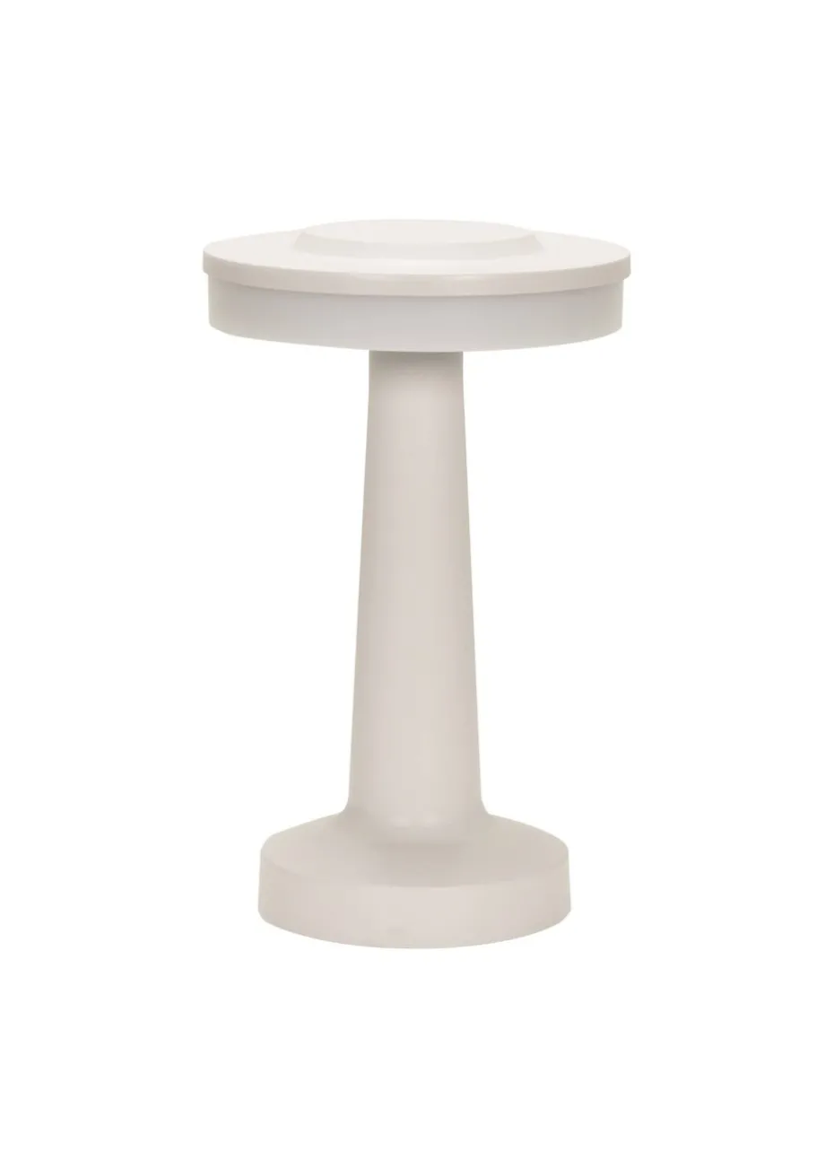 ValueLights Troy Matte White LED Rechargeable Dimmable Touch Table Lamp