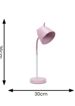 ValueLights Unicorn Painted Pink Table Lamp