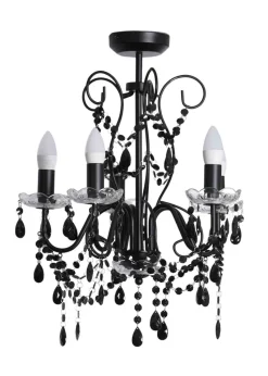 ValueLights Viscount Black Pendant Light (57cm x 45cm x 45cm)
