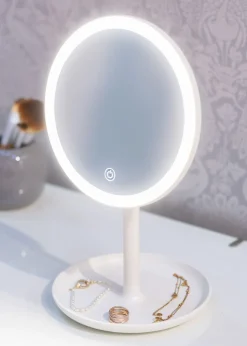 ValueLights White LED Make Up Mirror Bluetooth Speaker (33cm x 20cm x 18cm)