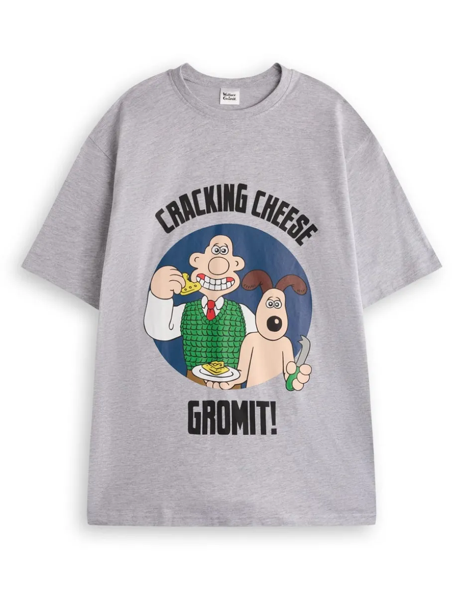 Wallace And Gromit Adults Grey Character Pyjama Set