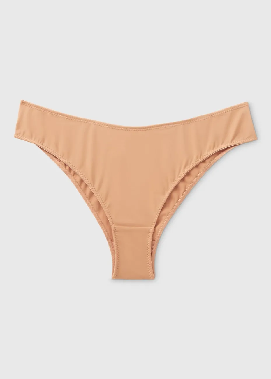 Warm Nude Microfibre Brazilian Knickers