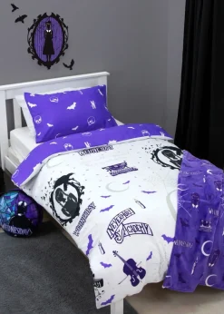 Wednesday Reversible Brushed Microfiber Duvet Cover Set