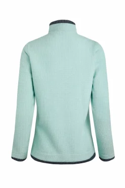 Weird Fish Aqua Ariana Full Zip Grid Fleece