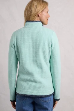 Weird Fish Aqua Beye 1/4 Zip Grid Fleece