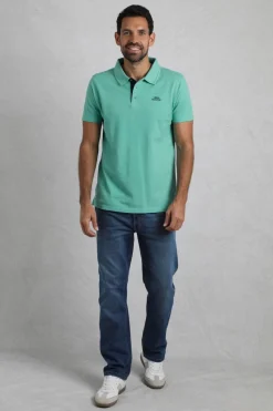 Weird Fish Aqua Miles Pique Polo