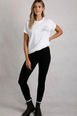 Weird Fish Black Lilliane High Waisted Leggings