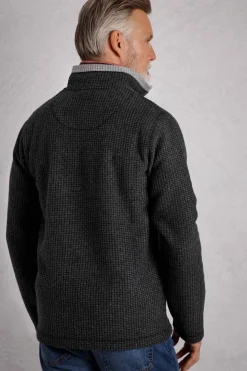 Weird Fish Black Newark 1/4 Zip Grid Fleece