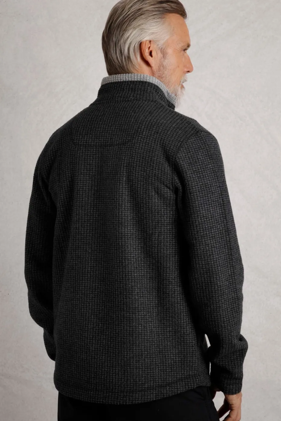 Weird Fish Black Shires Full Zip Grid Fleece