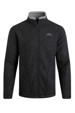 Weird Fish Black Shires Full Zip Grid Fleece