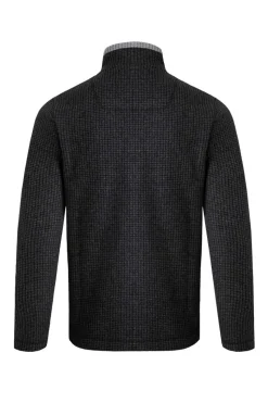 Weird Fish Black Shires Full Zip Grid Fleece