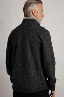 Weird Fish Black Shires Full Zip Grid Fleece