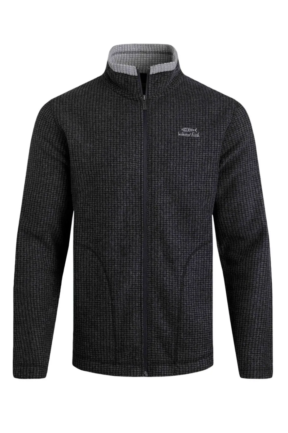 Weird Fish Black Shires Full Zip Grid Fleece