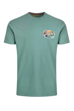 Weird Fish Blue Land & Sea Back Print Graphic T-Shirt