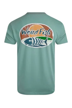 Weird Fish Blue Land & Sea Back Print Graphic T-Shirt