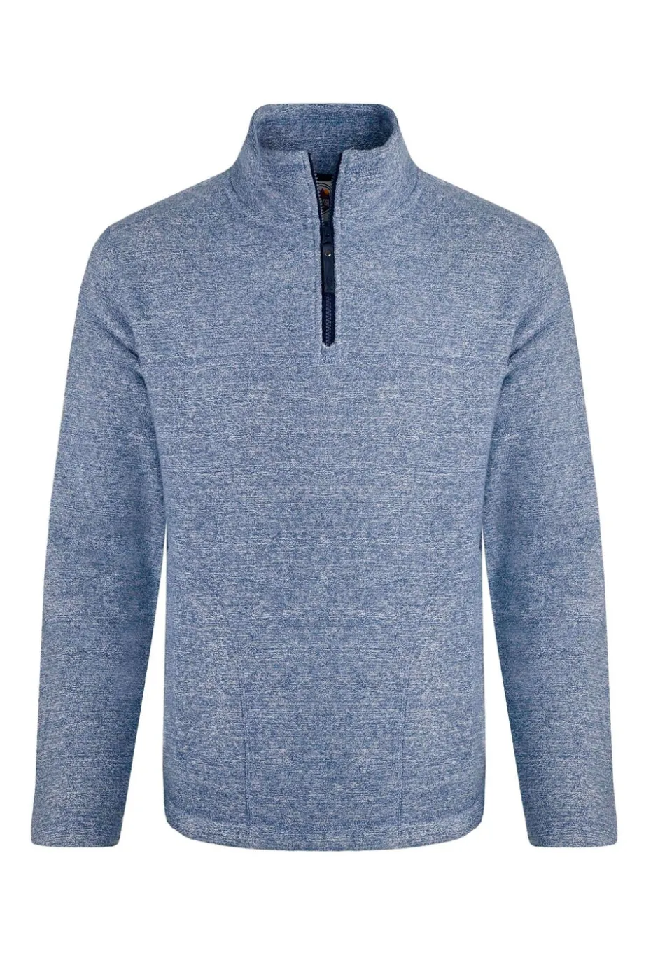 Weird Fish Blue Laramie 1/4 Zip Snow Marl Fleece