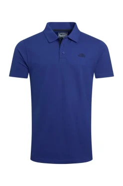 Weird Fish Blue Miles Pique Polo