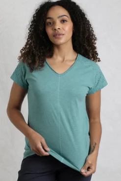 Weird Fish Blue Pernille Cutaway T-Shirt