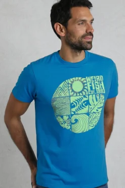 Weird Fish Blue Summer Sector Graphic T-Shirt