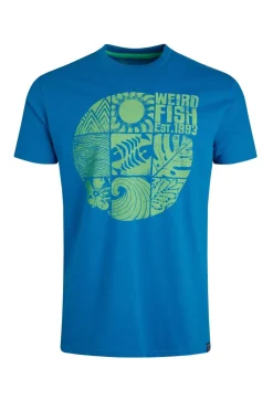 Weird Fish Blue Summer Sector Graphic T-Shirt