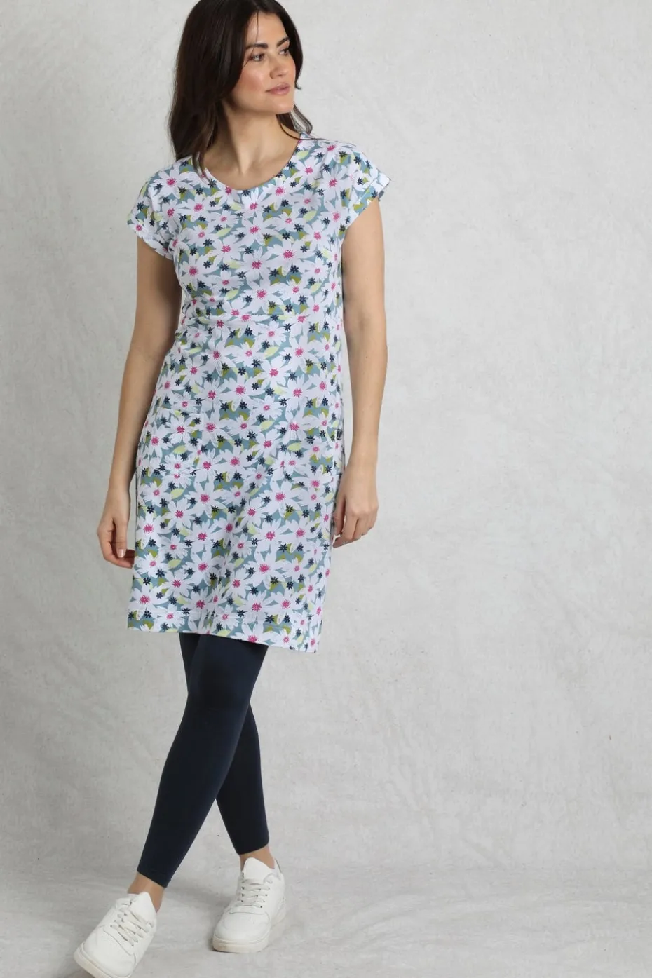 Weird Fish Blue Tallahassee Jersey Dress