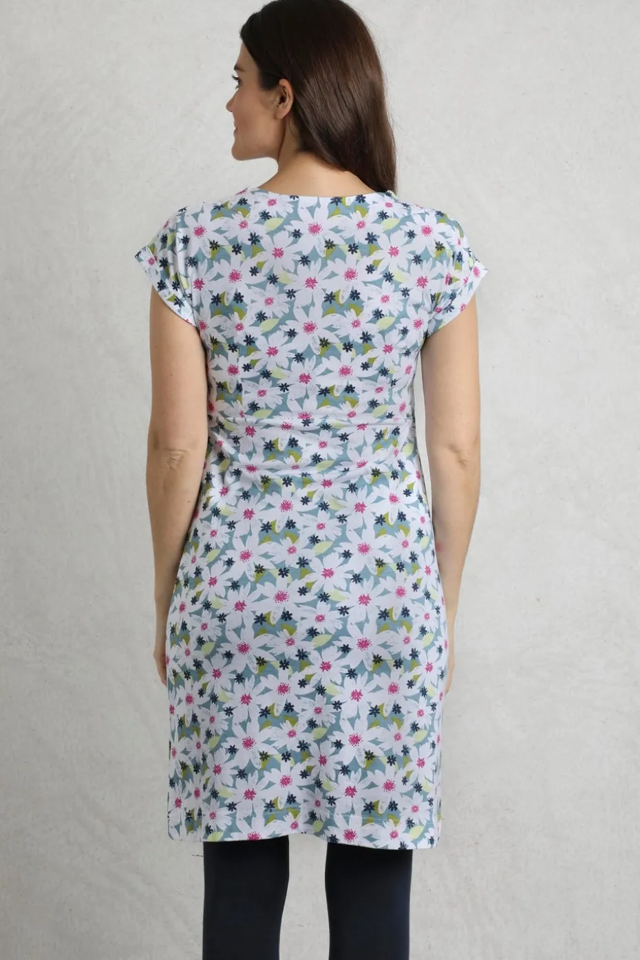 Weird Fish Blue Tallahassee Jersey Dress