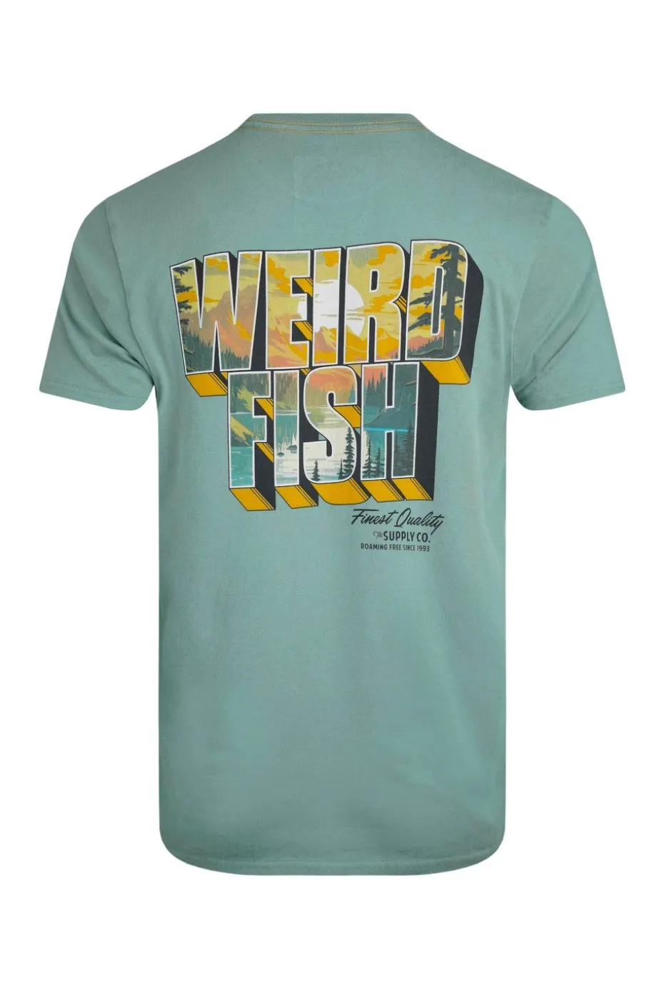 Weird Fish Blue Wild Life Back Print Graphic T-Shirt