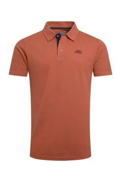 Weird Fish Burnt Orange Miles Pique Polo
