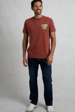 Weird Fish Burnt Orange Wild Life Back Print Graphic T-Shirt