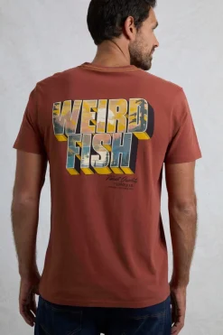 Weird Fish Burnt Orange Wild Life Back Print Graphic T-Shirt