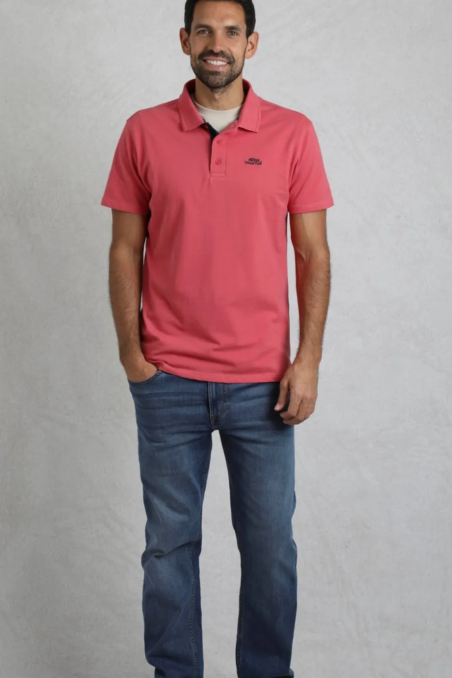 Weird Fish Candy Pink Miles Pique Polo
