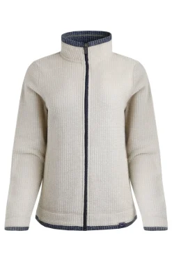 Weird Fish Cream Ariana Full Zip Grid Fleece